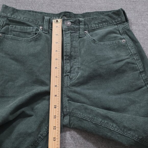 American Eagle Corduroy Mom Jean Women 2 Green Preppy High Rise Skater Cotton - Picture 6 of 16